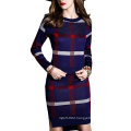 Hot sales OEM fabric custom design high street style winter lady sweater skirt set twinset for women